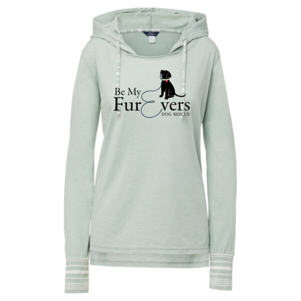 MV Sport - Women's Heathered Jersey Hooded Tunic - Printed Logo Thumbnail