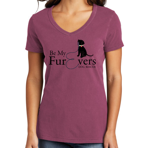 Port & Company Ladies Beach Wash Garment-Dyed V-Neck - Printed Logo Thumbnail